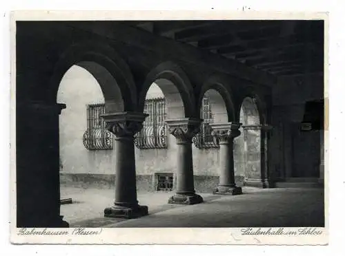 [Ansichtskarte] 6113 BABENHAUSEN, Säulenhalle im Schloß. 