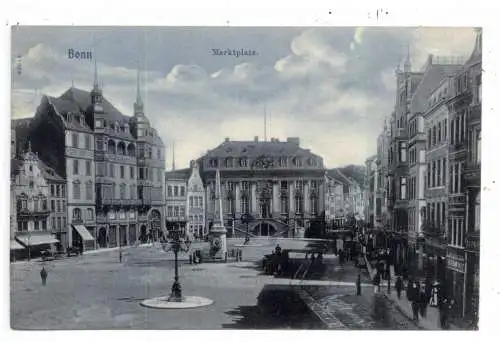 [Ansichtskarte] 5300 BONN, Marktplatz, Obelisk, 1905, Verlag Schaar & Dathe. 