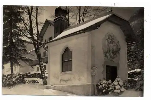 [Ansichtskarte] 8242 BISCHOFSWIESEN - HALLTHURM, Kapelle im Schnee, Photo-AK Tausch. 