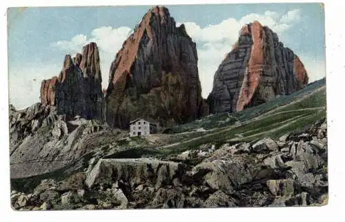 [Ansichtskarte] I 39030 SEXTEN, Drei Zinnen, Alpensee - Hotel, Werbe - Zudruck Dr. E. Weber's Alpenkräutertee, Verlag Stengel. 