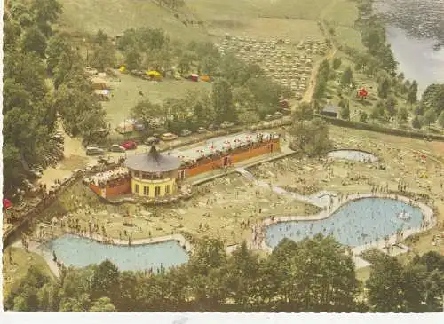 [Ansichtskarte] 5169 HEIMBACH, Schwimmbad mit Minigolfplatz, 1960. 