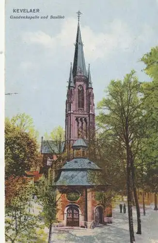[Ansichtskarte] 4178 KEVELAER, Gnadenkapelle und Basilika, 1958. 