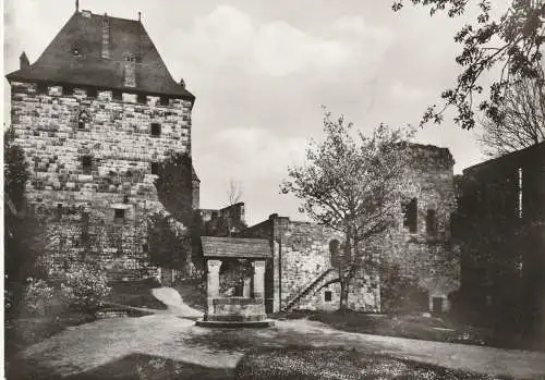 [Ansichtskarte] 5169 HEIMBACH, Bergfried, Torbau und Palas. 