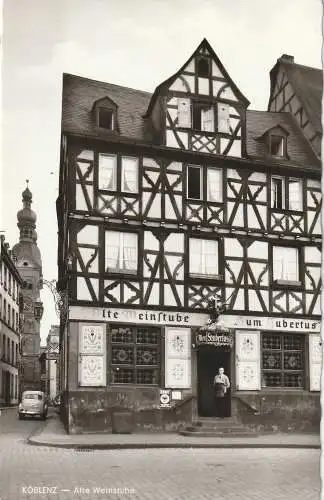 5400 KOBLENZ, Alte Weinstube "Zum Hubertus", Florinsmarkt, Oldtimer - FIAT TOPOLINO Coupe