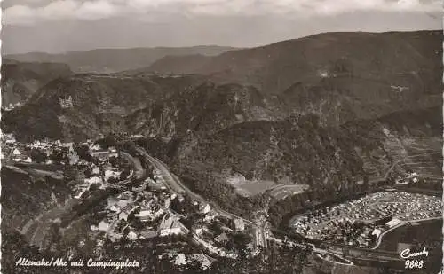5486 ALTENAHR, Blick in das Ahrtal mit Campingplatz