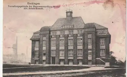 [Ansichtskarte] 4100 DUISBURG - HUCKINGEN, Verwaltungsgebäude Mannesmannröhren Werke, leichte Verfärbungen. 