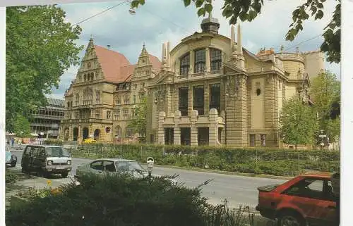 [Ansichtskarte] 4800 BIELEFELD, Rathaus und Stadttheater, FORD CAPRI, SUZUKI. 