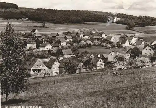 [Ansichtskarte] 5242 KIRCHEN - OFFHAUSEN, Blick auf den Ort. 