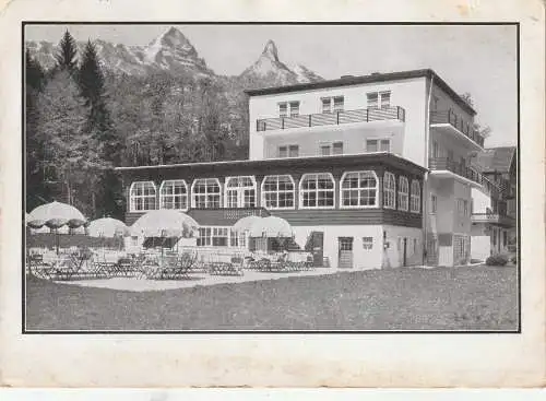 [Ansichtskarte] 8242 BISCHOFSWIESEN - HALLTHURM, Gasthaus Hallthurm, 1934. 