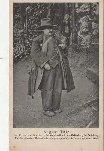 [Ansichtskarte] 4100 DUISBURG - DUISSERN, August Thiel, Freund und Beschützer der Vogelwelt auf dem Kaiserberg. 