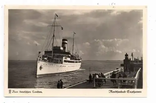 [Ansichtskarte] OZEANSCHIFFE - "COBRA", Seebäderschiff der HAPAG vor Cuxhaven, ca. 1930. 