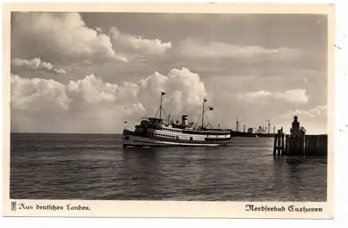 [Ansichtskarte] OZEANSCHIFFE - "JAN MOLSEN", Seebäderschiff der HADAG vor Cuxhaven, ca. 1930. 
