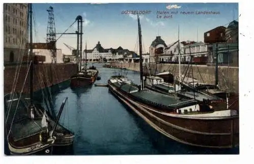 4000 DÜSSELDORF, Frachtschiffe im Hafen, 20er Jahre