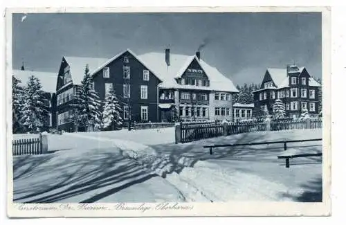 [Ansichtskarte] 3389 BRAUNLAGE, Sanatorium Dr. Barner im Schnee, 1932. 
