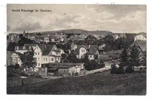 [Ansichtskarte] 3389 BRAUNLAGE, Blick auf den Ort, 1913. 