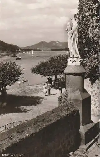 [Ansichtskarte] 5463 UNKEL, Madonna an der Rheinpromenade. 