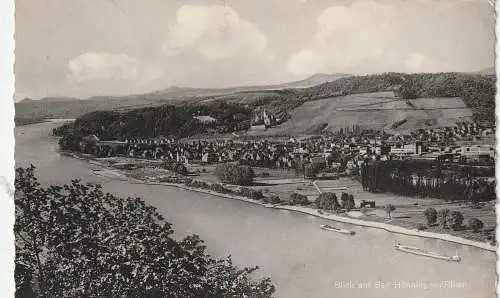 [Ansichtskarte] 5462 BAD HÖNNINGEN, Blick auf den Ort, ca. 1960. 