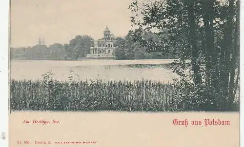 [Ansichtskarte] 0-1500 POTSDAM, Am Heiligen See, ca. 1900, Verlag Saulsohn. 