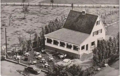 [Ansichtskarte] 5464 ASBACH, Hotel / Pension Maier, Luftaufnahme, Oldtimer BORGWARD HANSA, AUTO - UNION. 