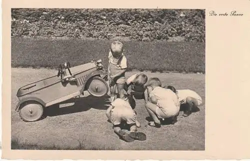 [Ansichtskarte] SPIELZEUG / TOYS - Kinder und Tretauto. 