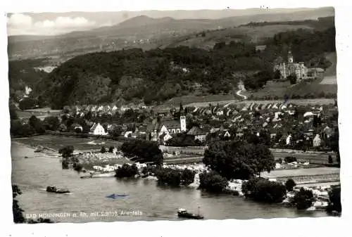 [Ansichtskarte] 5462 BAD HÖNNINGEN, Campingplatz, Burg Arenfels. 