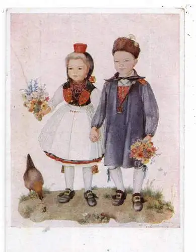 KINDER - Künstlerkarte Marianne Thielmann "Die Gratulanten"