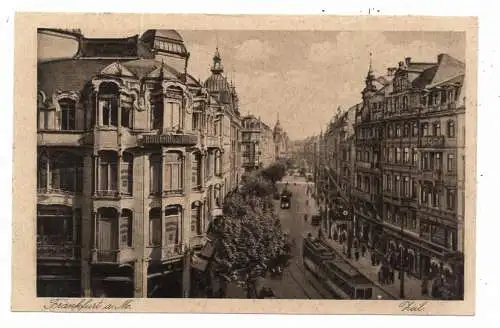 [Ansichtskarte] 6000 FRANKFURT, Zeil, Kaufhaus Hansen, Strassenbahnen. 