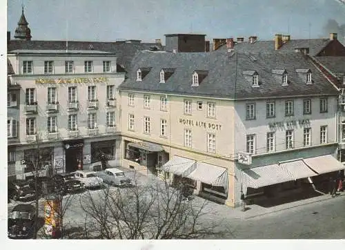[Ansichtskarte] 6250 LIMBURG, Hotel Alte Post, Oldtimer - MERCEDES - BENZ. 