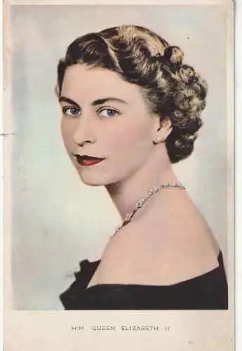 [Ansichtskarte] MONARCHIE - GREAT BRITAIN, Porträt QUEEN ELISABETH II, 1956. 