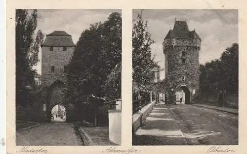 [Ansichtskarte] 5483 BAD NEUENAHR - AHRWEILER, Niedertor / Obertor, 1929. 