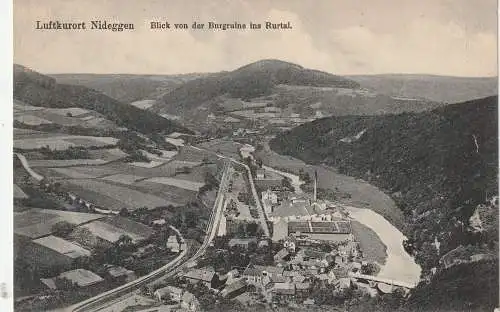 [Ansichtskarte] 5168 NIDEGGEN, Blick in das Rurtal von der Burgruine, Verlag Arnold. 