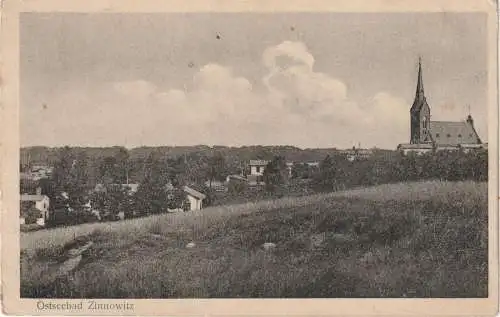 [Ansichtskarte] 0-2238 ZINNOWITZ / Usedom, Blick auf die Kirche. 