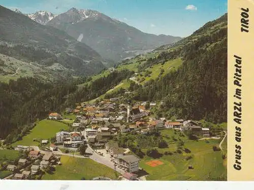 [Ansichtskarte] A 6471 ARZL im Pitztal, Luftaufnahme. 