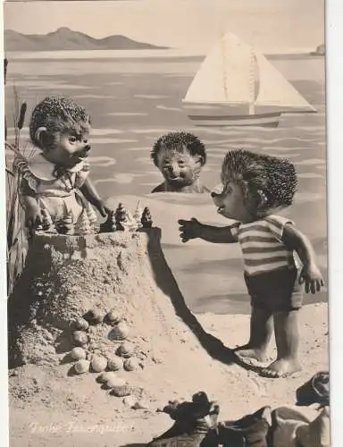 [Ansichtskarte] IGEL - MECKI, "Frohe Feriengrüße". 