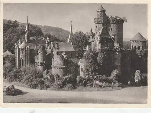 [Ansichtskarte] 3500 KASSEL - WILHELMSHÖHE, Löwenburg, 1953, belgische Militärpost. 