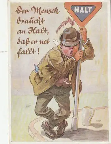 [Ansichtskarte] HUMOR - BIER / ALKOHOL. 