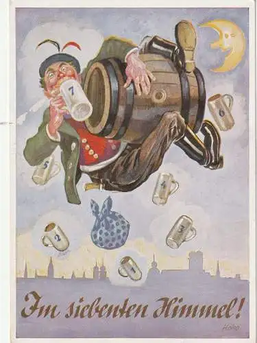 [Ansichtskarte] HUMOR - BIER / ALKOHOL. 