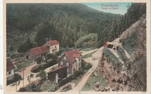 [Ansichtskarte] 0-5804 FRIEDRICHRODA, Partie im Grund, coloriert, Verlag Stengel. 