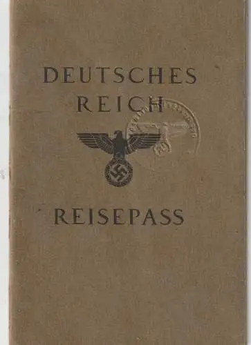 REISEPASS DEUTSCHES REICH