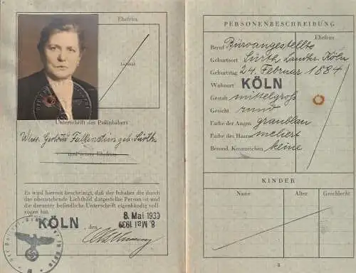 REISEPASS DEUTSCHES REICH