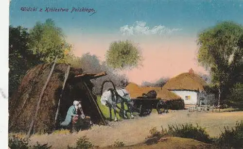 [Ansichtskarte] UKRAINE - 1. Weltkrieg, Ukrainische Typen auf dem Lande, deutsche Feldpost. 