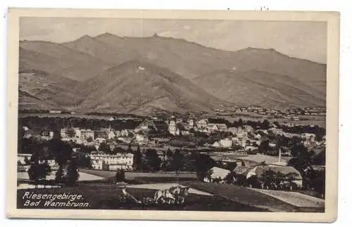 [Ansichtskarte] NIEDER - SCHLESIEN, BAD WARMBRUNN / CIEPLICE SLAKIE ZDROJ, Gesamtansicht, Verlag Höckendorf. 