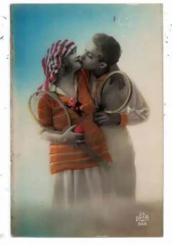 [Ansichtskarte] SPORT - TENNIS - Tennispaar. 