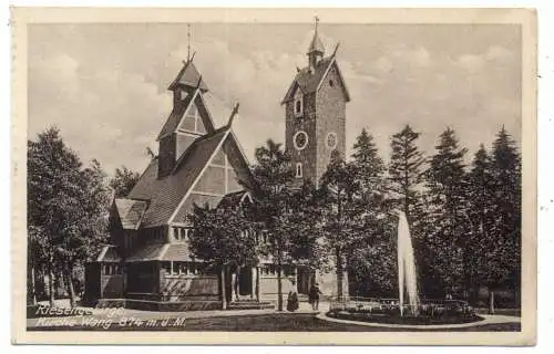 [Ansichtskarte] NIEDER - SCHLESIEN - KRUMMHÜBEL / KARPACZ, Kirche Wang, Verlag Höckendorf. 