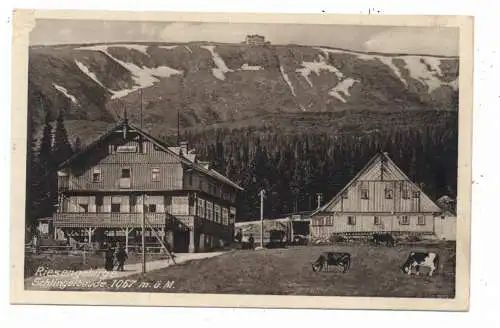 [Ansichtskarte] NIEDER --SCHLESIEN - KRUMMHÜBEL / KARPACZ, Schlingelbaude,Verlag Höckendorf. 