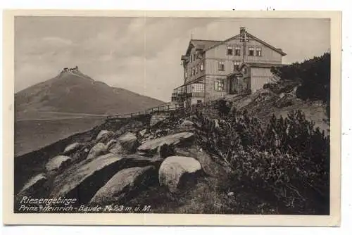 [Ansichtskarte] NIEDER - SCHLESIEN - KRUMMHÜBEL / KARPACZ, Prinz Heinrich Baude, Verlag Höckendorf. 