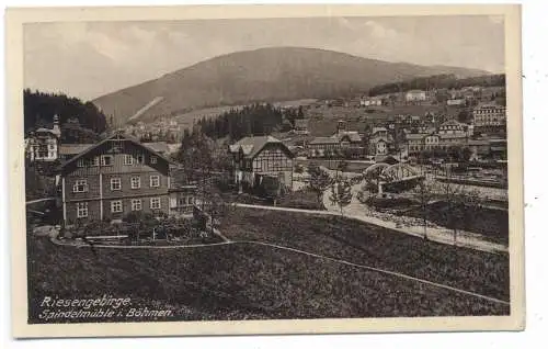 [Ansichtskarte] BÖHMEN & MÄHREN - SPINDLERMÜHLE / SPINDLERUV MLYN, Blick in den Ort, Verlag Höckendorf. 