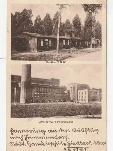 4048 GREVENBROICH - FRIMMERSDORF, Großkraftwerk, Kantine N.B.W., Verlag Dellhofen, 1930