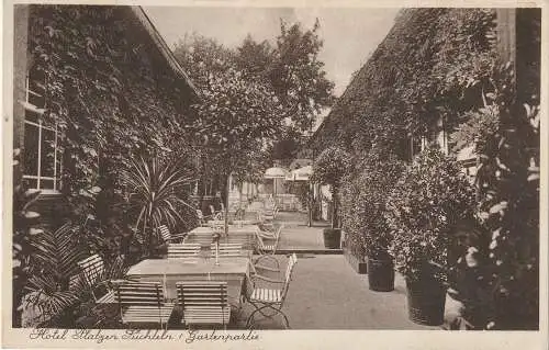 [Ansichtskarte] 4060 VIERSEN, - SÜCHTELN, Hotel Platzen, Gartenpartie, 1934. 