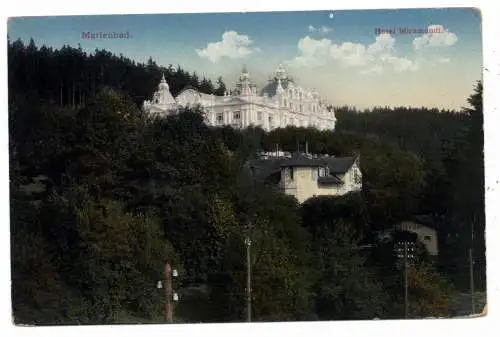 [Ansichtskarte] BÖHMEN & MÄHREN, MARIENBAD / MARIANSKE LAZNE, Hotel Miramondi. 